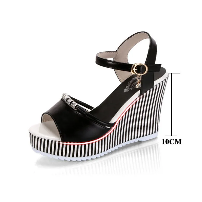 CEVABULE/летние женские водонепроницаемые босоножки на танкетке и платформе Женская