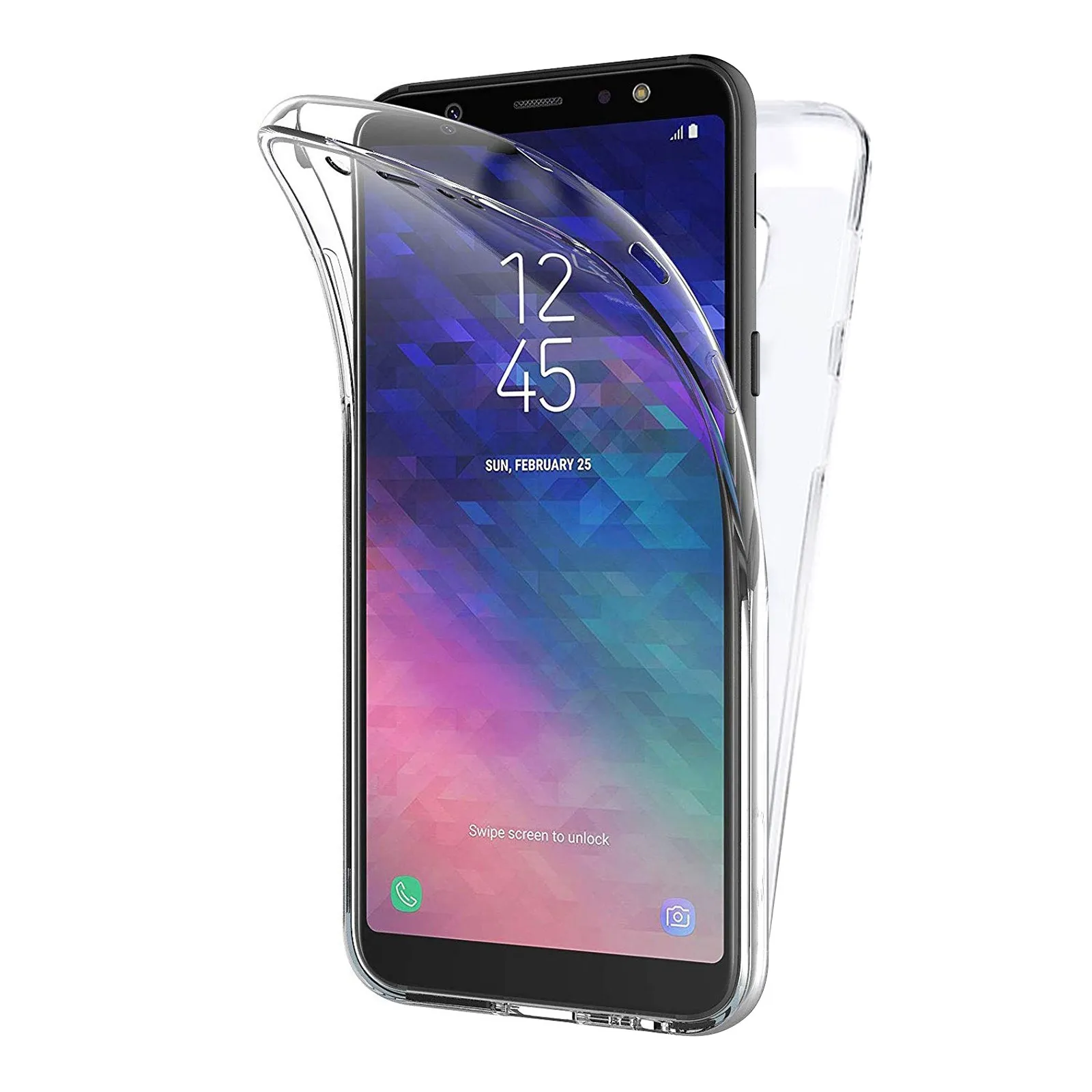 TBOC чехол для Samsung Galaxy A6 (2018) A600F - Чехол [Прозрачный] Полный [Силиконовый ТПУ]