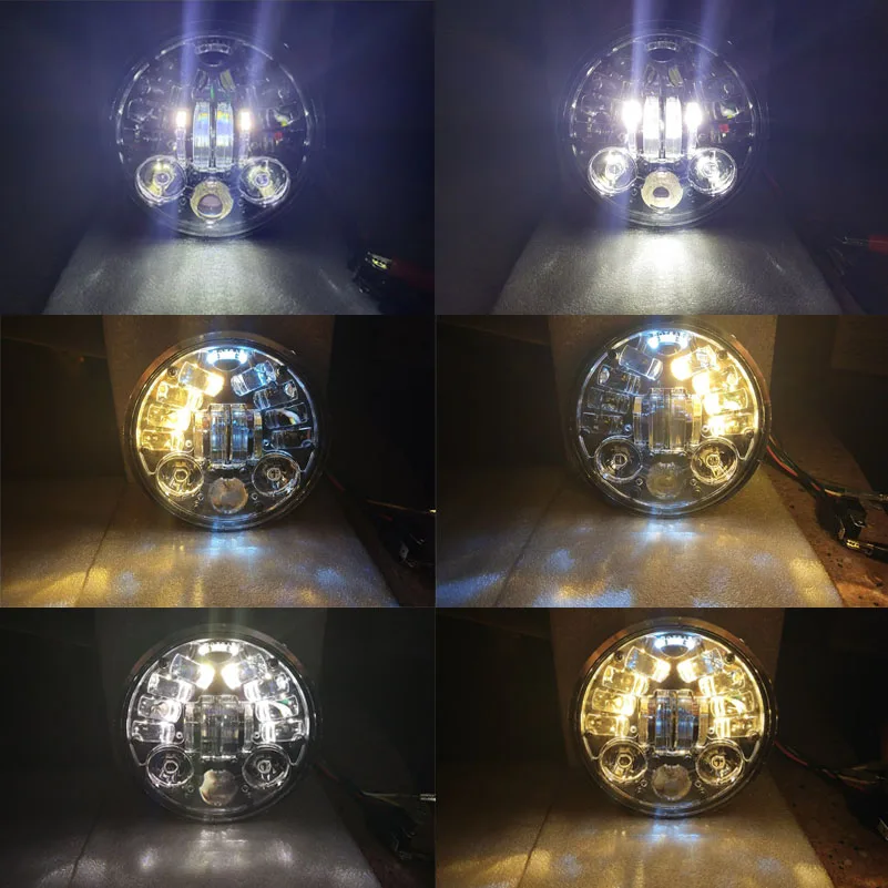 Налобный фонарь с поворотным сигналом 5 75 дюйма для Мотоциклов Harley Sportster Iron 883 Dyna