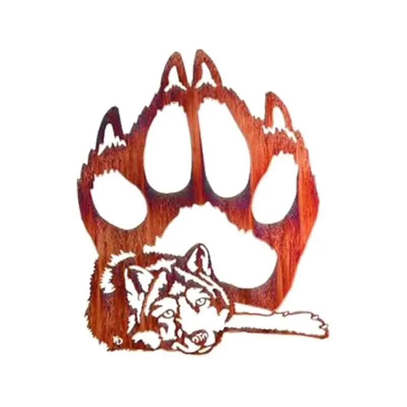 

Small Town 10.5CM*12.8CM Funny Wolf Paw Print Decal PVC Motorcycle Car Sticker 11-00516