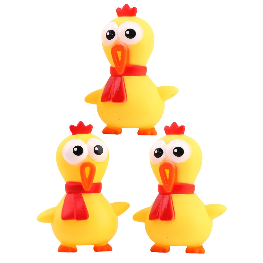 

3 Pcs Screaming Chicken Vent Screaming Chick Squeeze Sounding for Pet