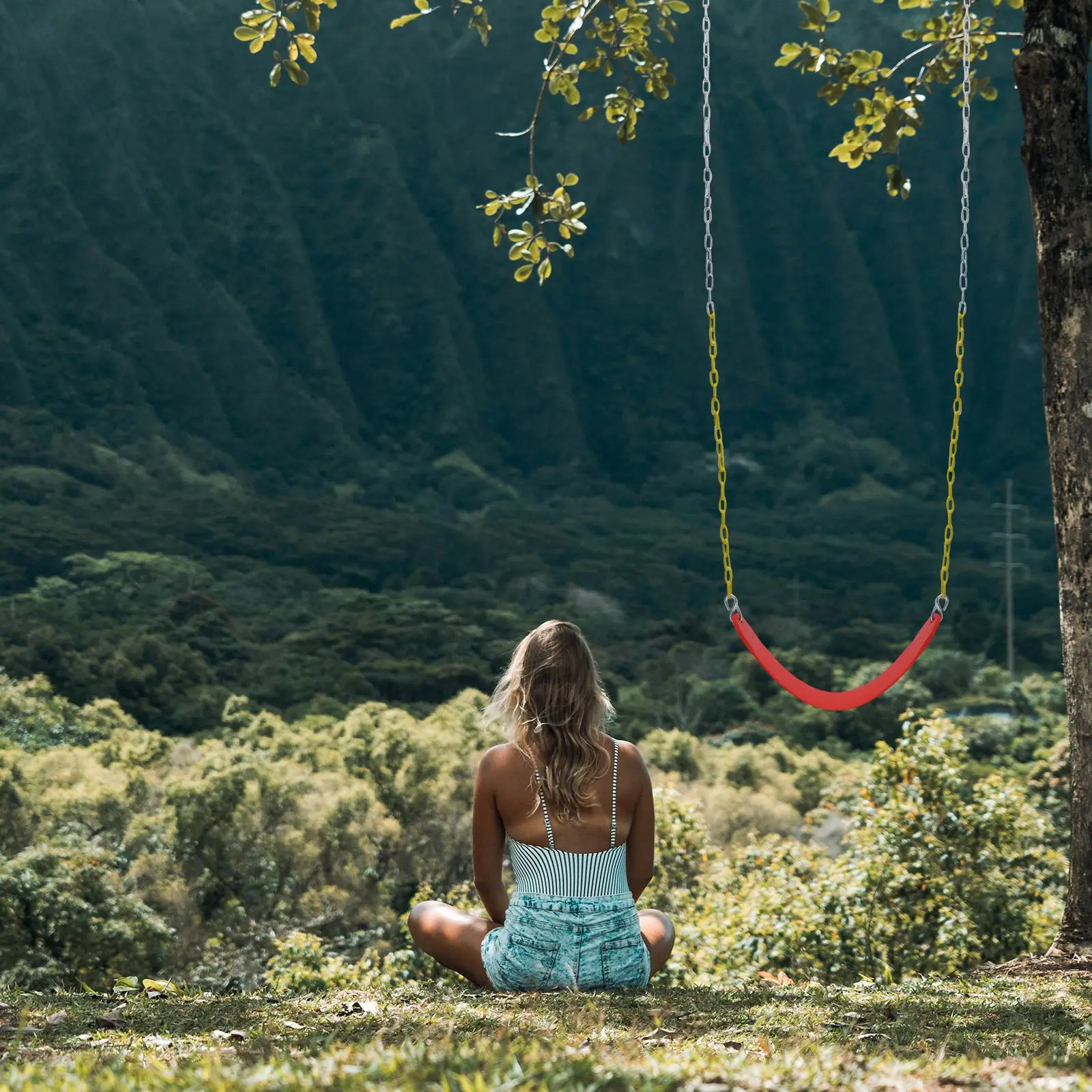 

1 Set Outdoor Children String Swing Funny EVA Swing Chic Hanging Chair Toy