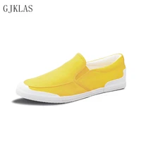 new springautumn loafers men casual canvas shoes for man comfortable breathable walking skate sneakers grey yellow men shoes