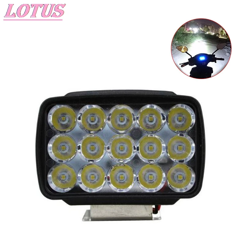 

Motorcycle Headlight Spot Light 15 LED Motos ATV UTV Scooter Lighting Scooter 12V Lighting High Light Intensity 1pc
