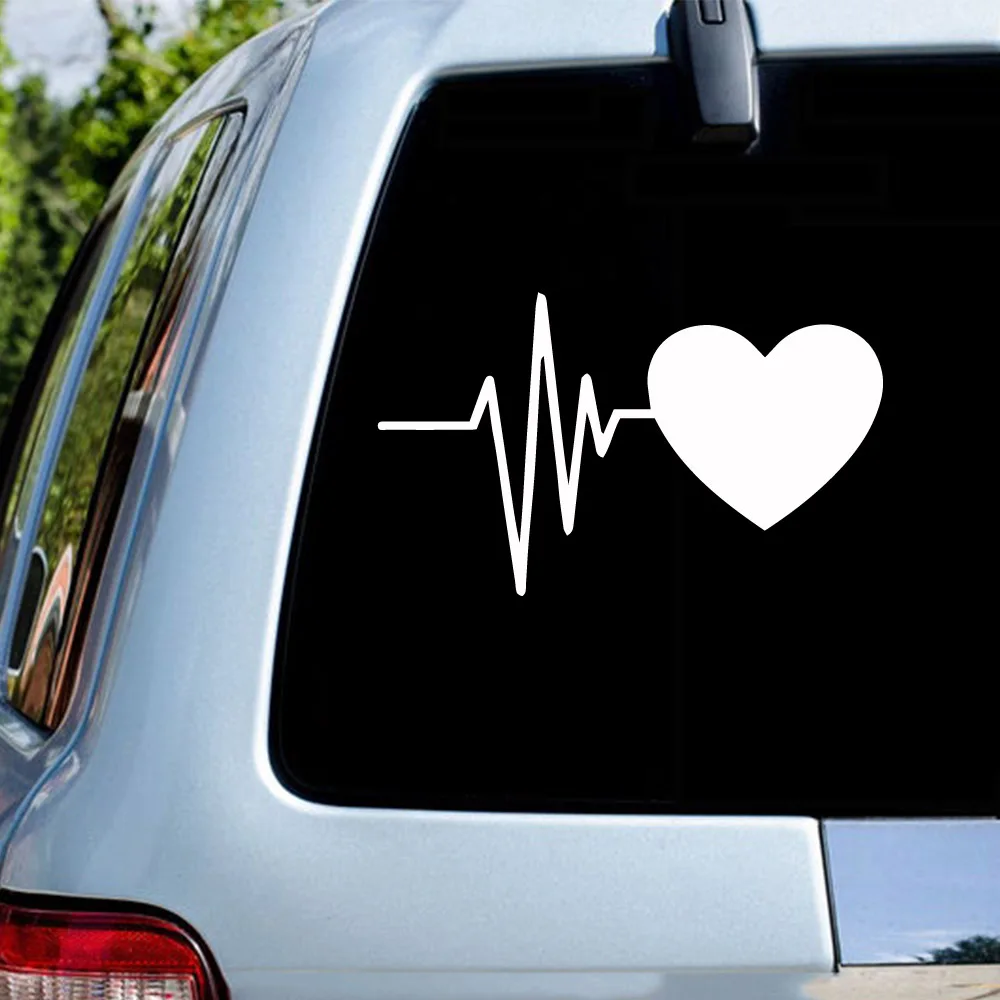 

Colorful Heartbeat Car Stickers Rearview Mirror Side Decal Stripe Vinyl Truck Vehicle Body Accessories