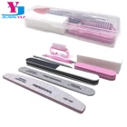 Juego de 8 limas de uas, pulidor de lijado, accesorios profesionales, herramientas de manicura y pedicura, pinza para cutculas, cepillo de uas de Gel, Kits de maquillaje