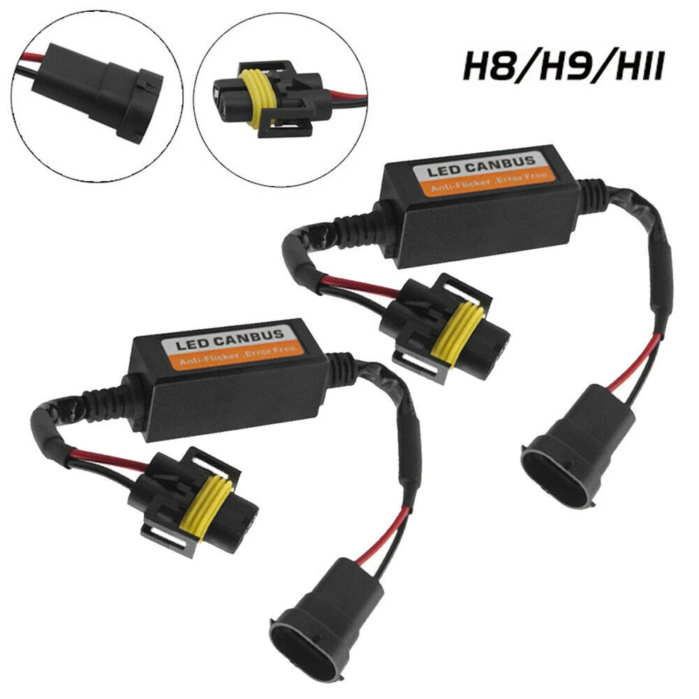 

2pcs Headlight Decoder Error Free LED Resistor Canceller Wiring DC 9-36V