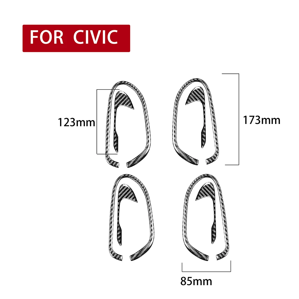 

New Dor Honda Civic 8th Generation 2006-2011 Carbon Fiber Door Handle 8 Pieces/Set Of Decorative Stickers Civic Accessories Type