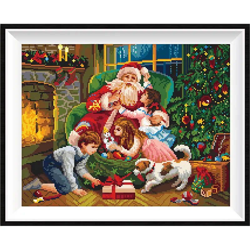 

5D Diy Diamond Painting Toolkit Cross Stitch Oil Painting Santa Clau Decoration Wall Painting Full Circle Diamond Embroidery Dia
