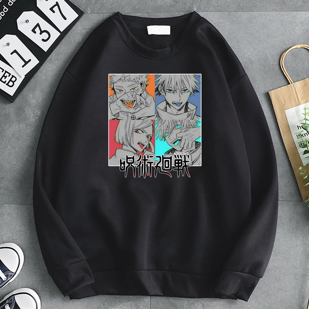 

Худи с мультяшным рисунком из аниме, женский модный топ с капюшоном и круглым вырезом
