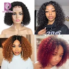 Racily волосы Омбре Боб кружевные передние парики Короткие вьющиеся человеческие волосы парики для женщин бразильский кудрявый Боб прозрачный кружевной парик