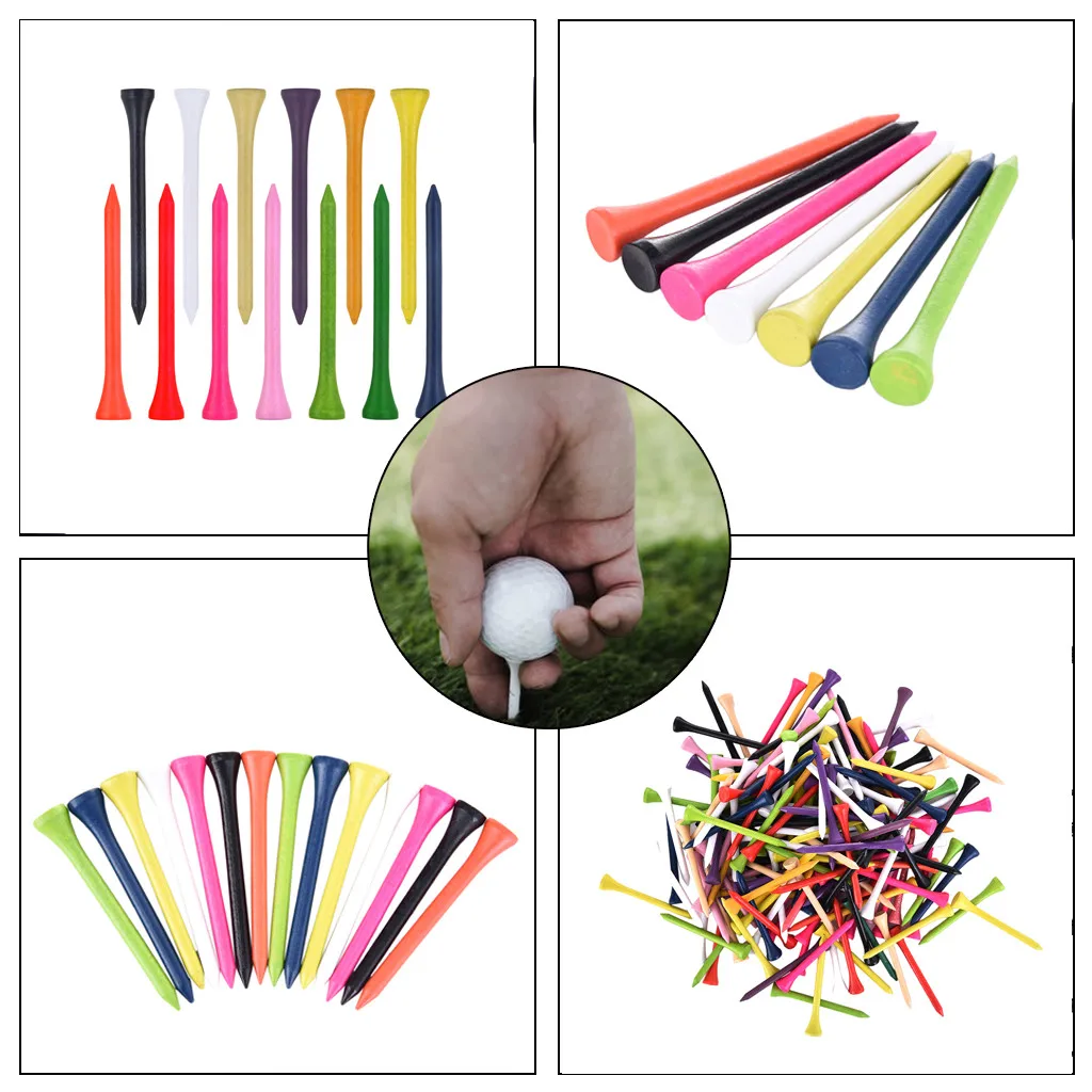 Посылка из 100 тройников тройники для гольфа яркий держатель мячей 2 6 дюймов