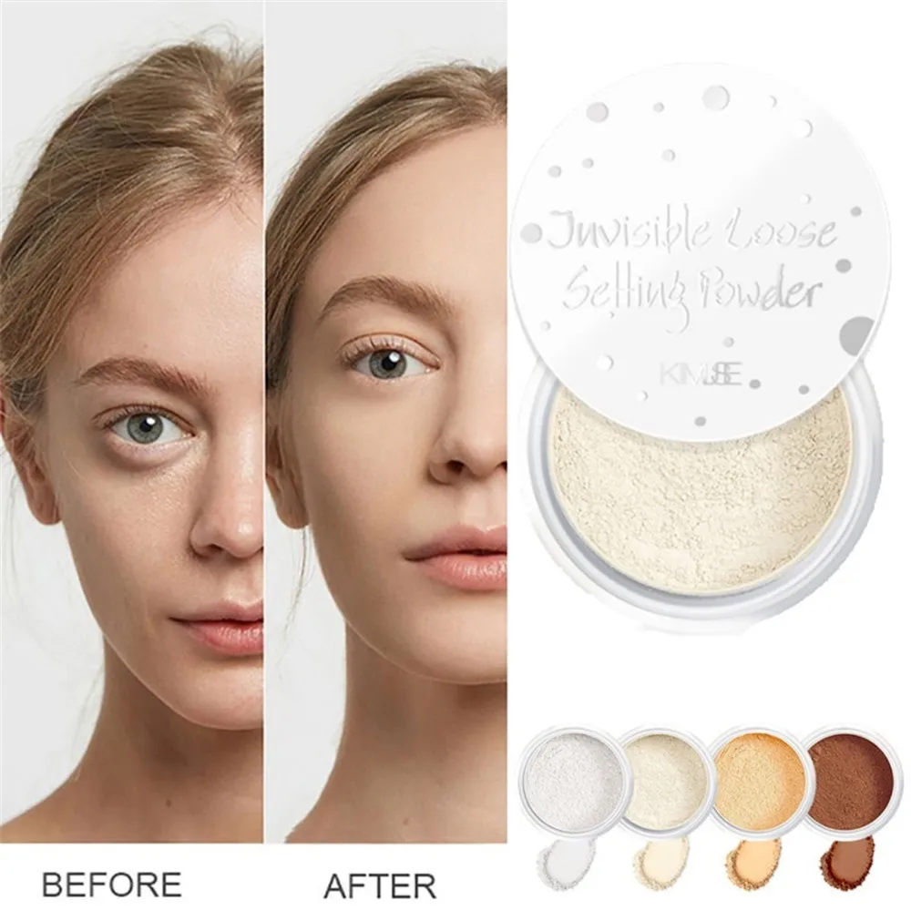 4 цвета рассыпчатая пудра для макияжа Отбеливание лица отделка кожи прозрачный