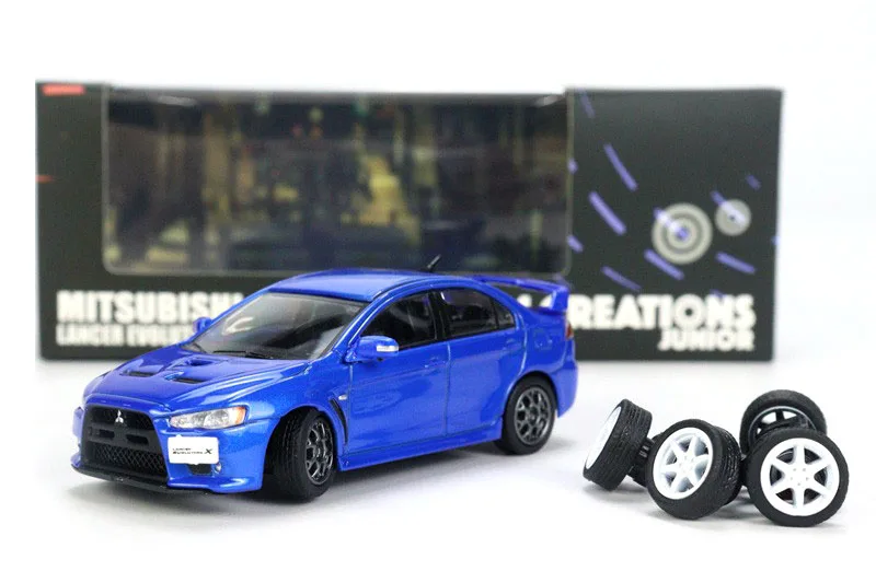 Новинка 1/64 миниатюрная модель автомобиля Mitsubiishi Lancer Evolution X BM Creations JUNIOR 3 дюйма