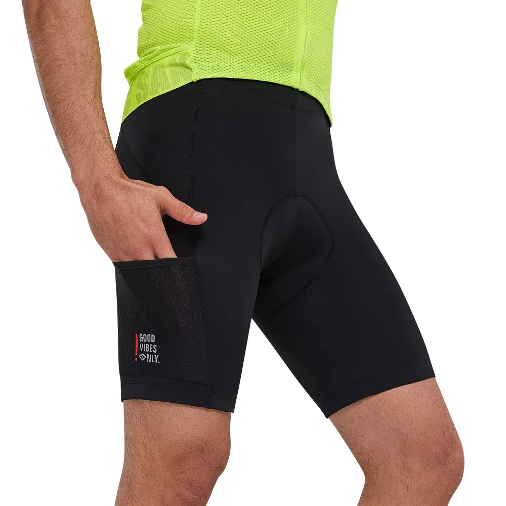 

Santic Men Cycling Shorts Coolmax 4D Pad Shockproof MTB Bike Shorts Breathable Reflective Anti-pilling WM1C05125 S-4XLAsian Size