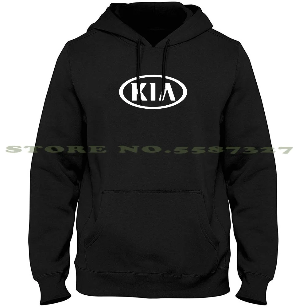 

Логотип Kia белая уличная спортивная толстовка с капюшоном