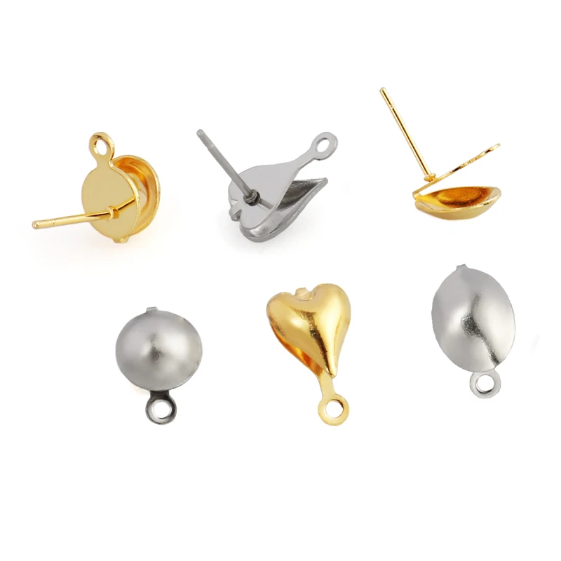 

Основа для сережек-гвоздиков из нержавеющей стали, основа для сережек-гвоздиков, пустые основа для сережек-кабошонов «сделай сам» HXD, 20 шт./л...