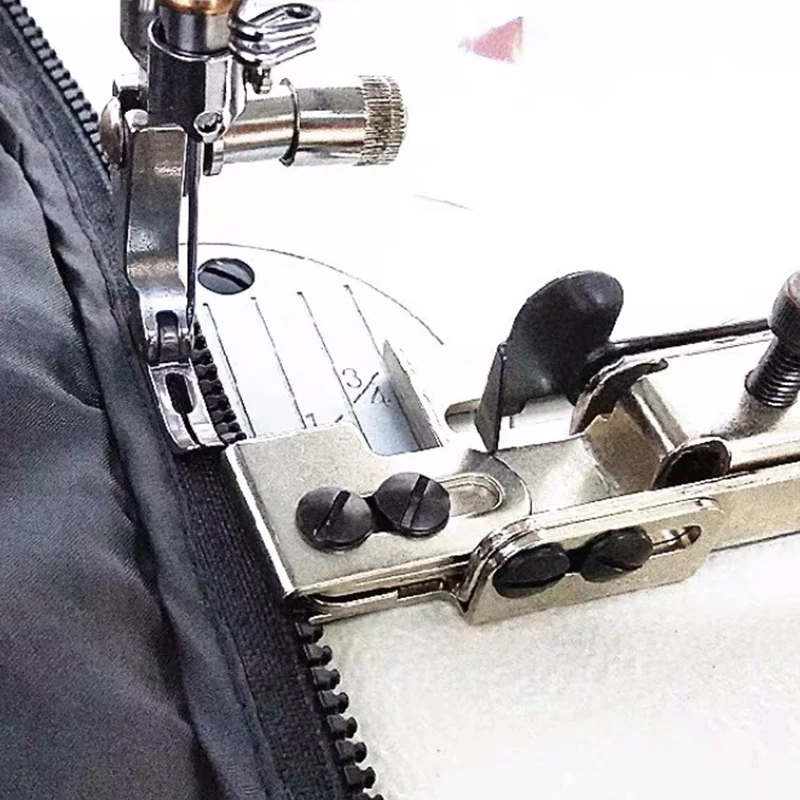 

Industrial Sewing Machine Zipper Clip Gauge Sewing Aid For Sewing Zipper Seam Guide Hemmer Guide For 1 Needle Machine