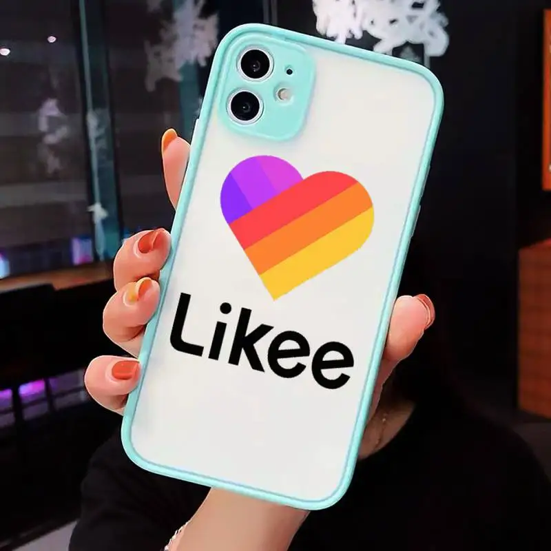 

likee-2 Phone Case Clear Funda matte transparent For blue iPhone 7 8 x xs xr 11 12 pro plus max mini