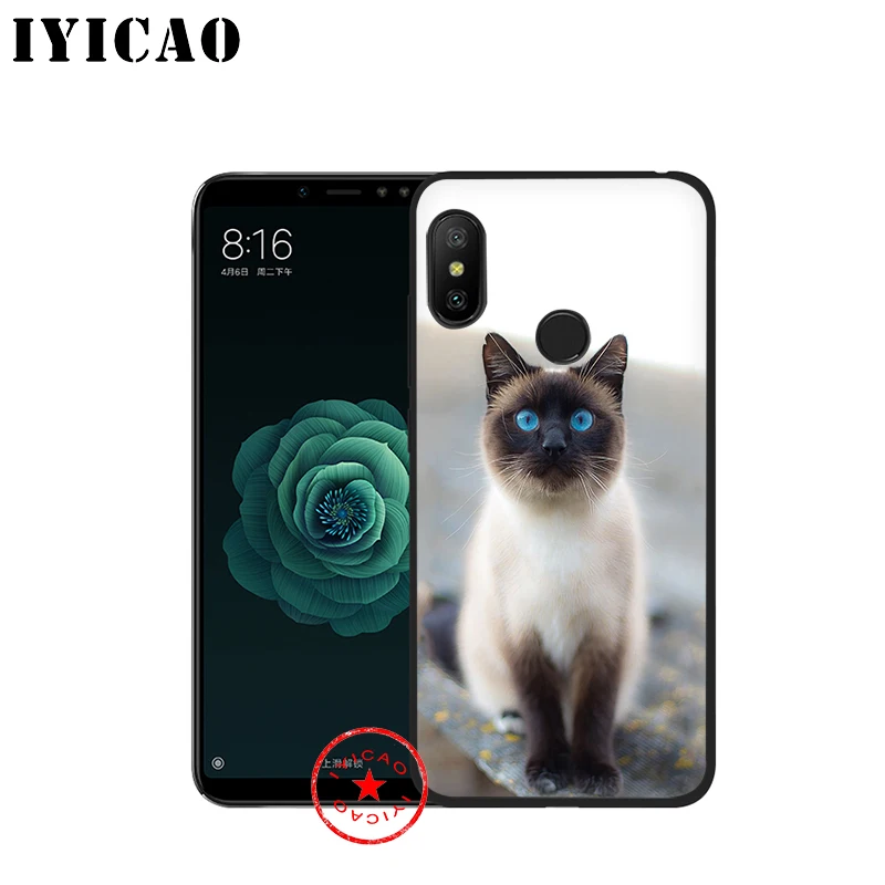 IYICAO милые сиамская кошка мягкий чехол для Xiaomi mi A3 A2 A1 CC9 CC9E 9T 9 8 6 SE Lite рro F1 макс 3 5X 6X