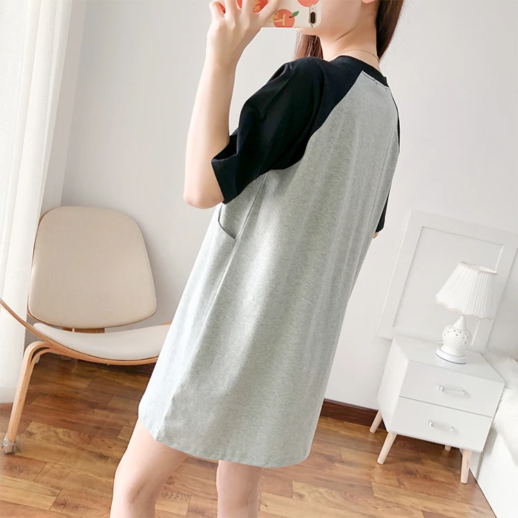 Футболка для беременных с буквенным принтом средней длины Одежда большого