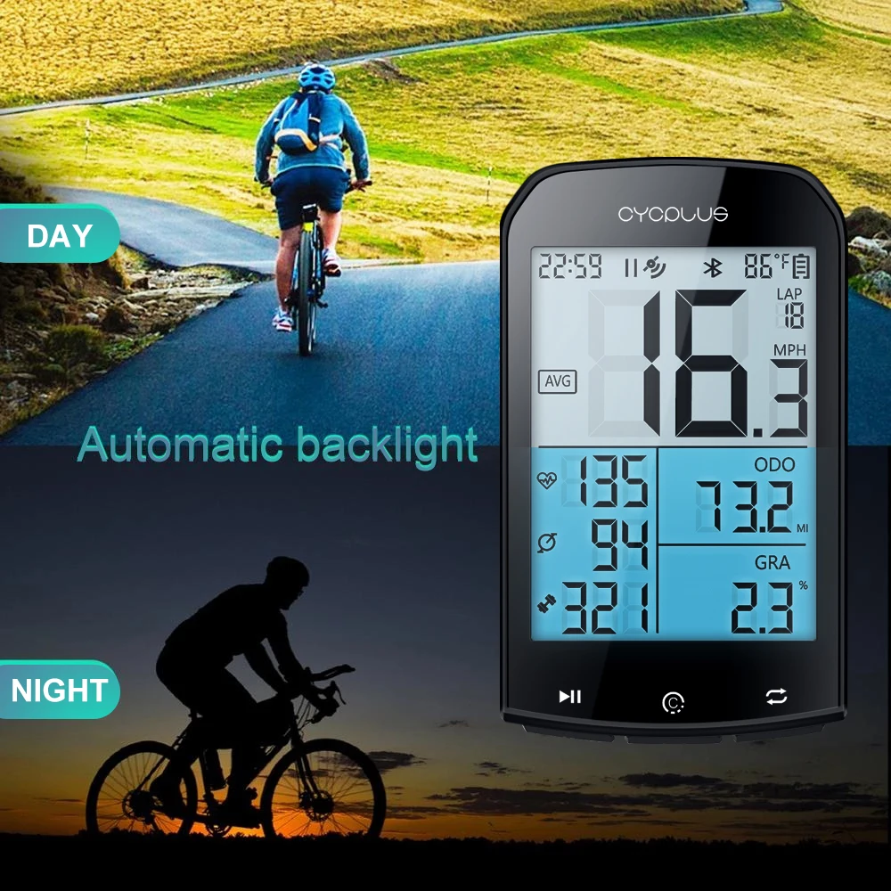 CYCPLUS M1 GPS роварны кампутар Strava бесправадны воданепранікальны дарожны цыкл MTB