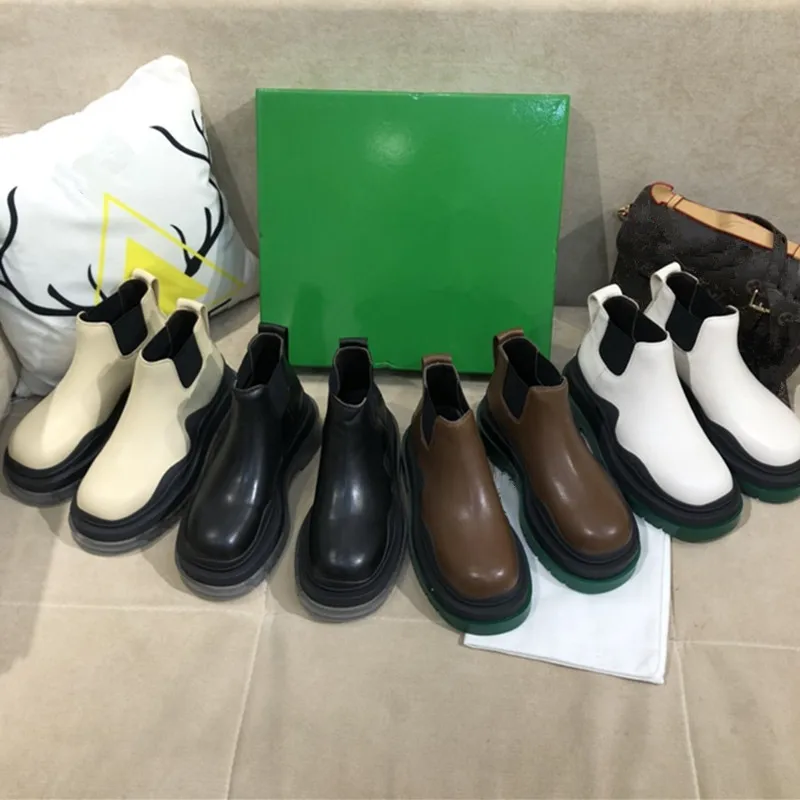 

Prowow Women Platform Ankle Short Boots Slip On Woman Shoes Round Toe Shoes Women Genuine Leather Thick Bottom