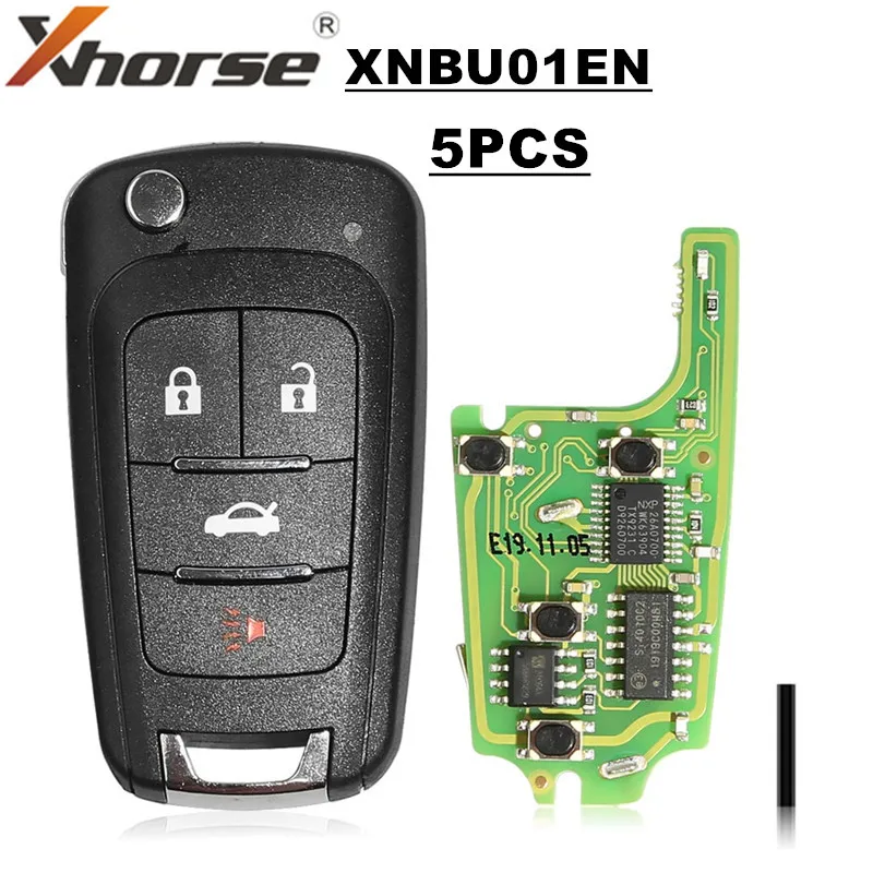Универсальный пульт дистанционного управления 5 шт./лот XHORSE XNBU01EN VVDI для GM Flip Key 4