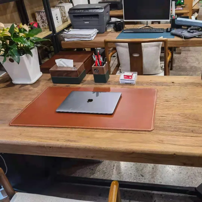 Верхний кожаный коврик для компьютерного стола и мыши в офисе|Натуральная кожа| |