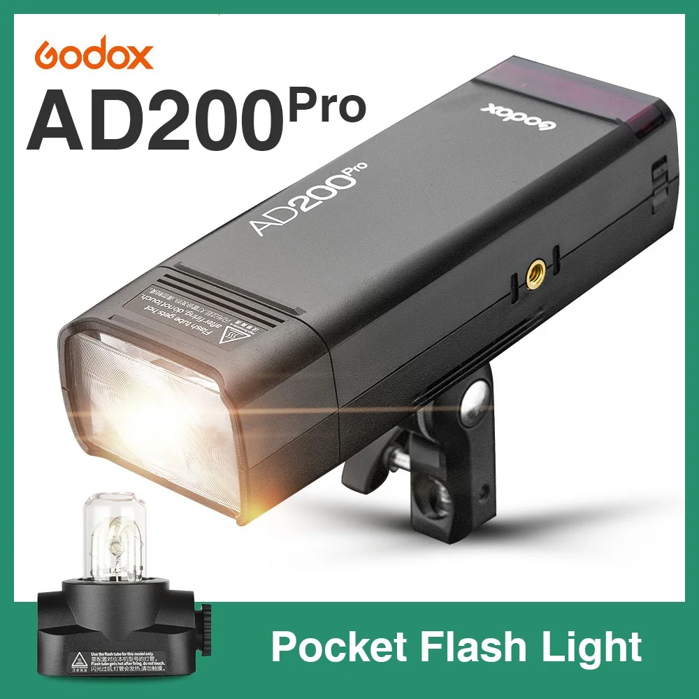 Бесплатная доставка Godox AD200Pro наружный светильник вспышки 200Ws ttl 2 4G 1/8000 HSS 0 01 1 8 s