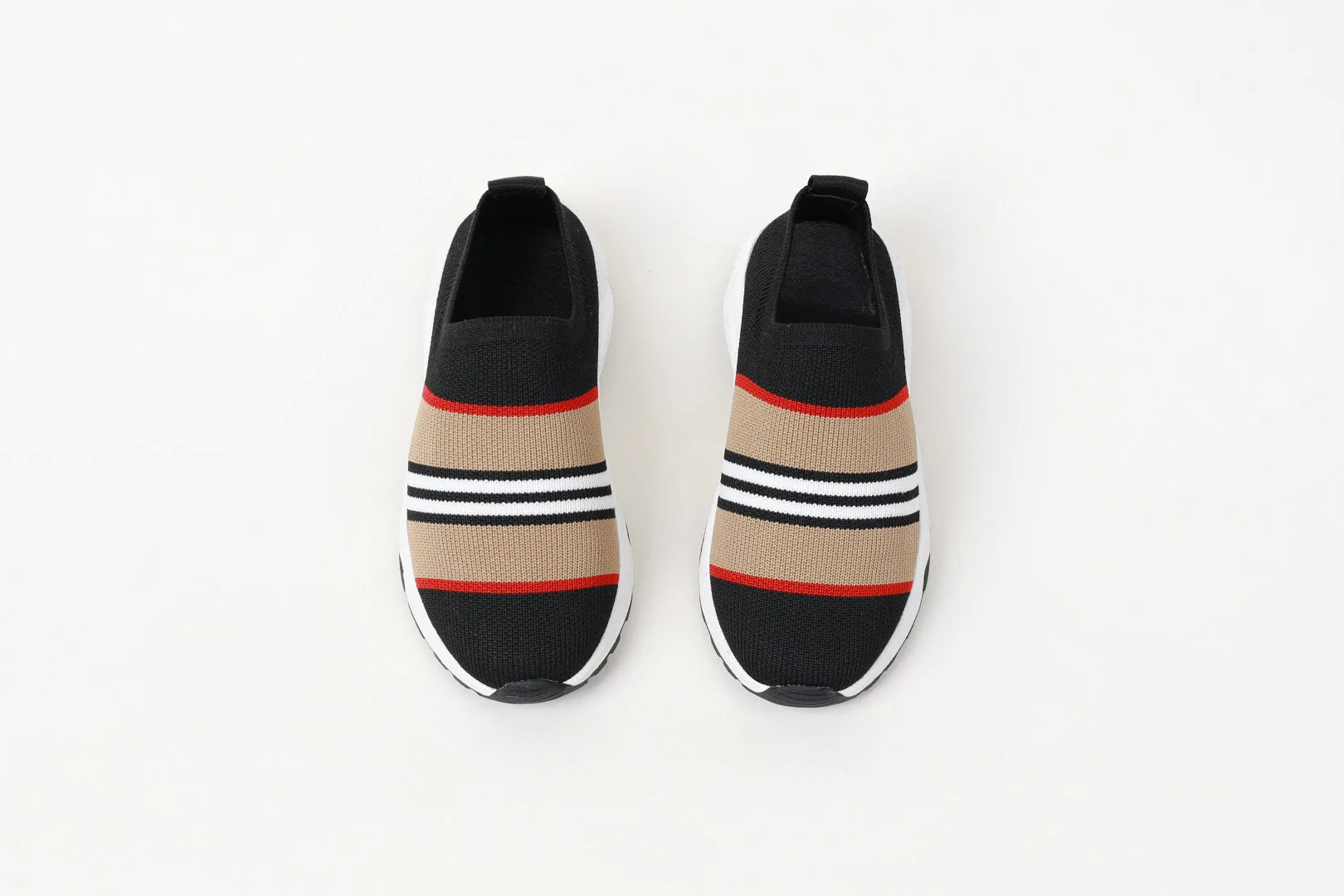 

2021 Autumn and winter top high-end fashion brand stripe socks casual shoes boys and girls shoes sizes 26 to 35