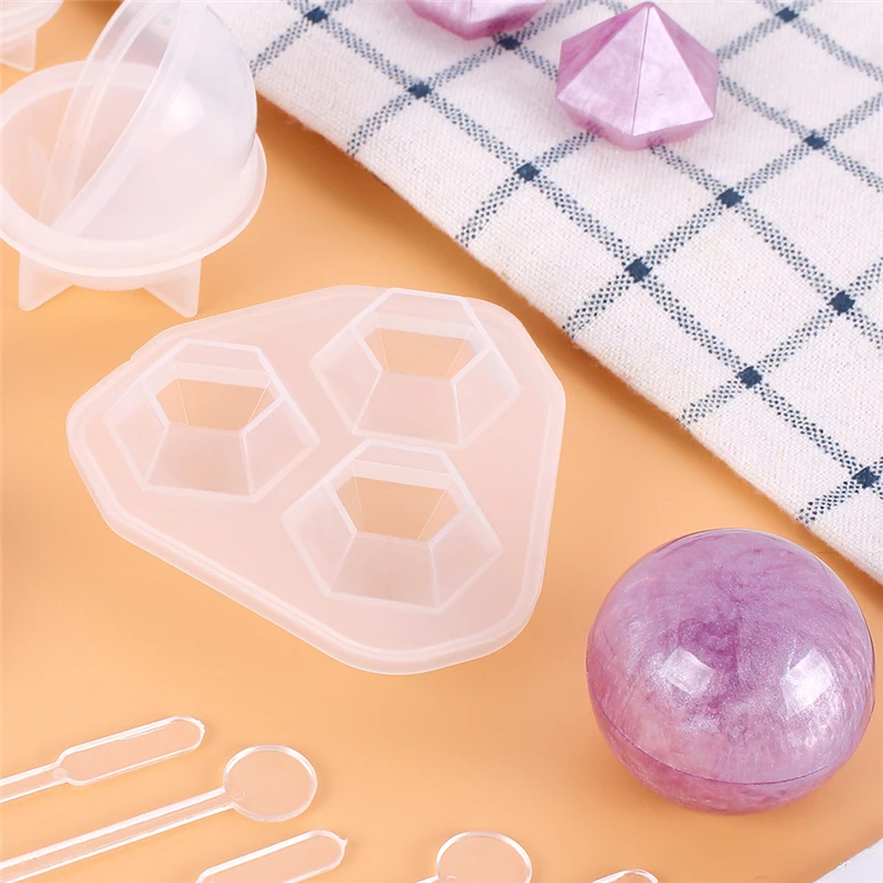 Aomily DIY 66pcs/Set Handmade Jewelry Mold Necklace Eardrop Gemstones Fondant Cake Chocolate Container Crystal Drop Resin Molds | Дом и сад