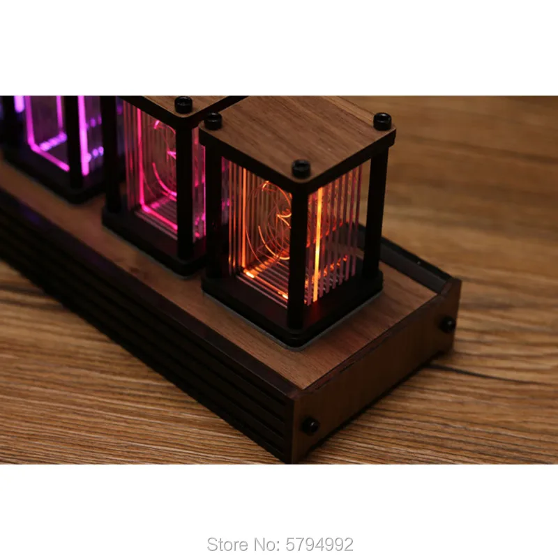 RGB псевдо светящиеся трубчатые часы DIY kit светодиодный рабочий стол креативное