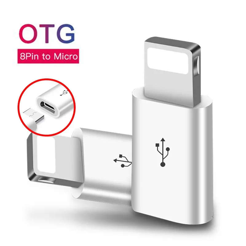 Мини OTG адаптер Lightning/Micro USB для Apple IPhone 11 Pro Max XS MAX XR X 7 8 6S 6 Plus Синхронизация данных