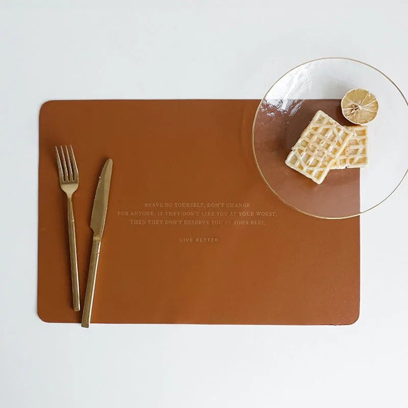 1 шт. водонепроницаемые коврики для обеденного стола из искусственной кожи