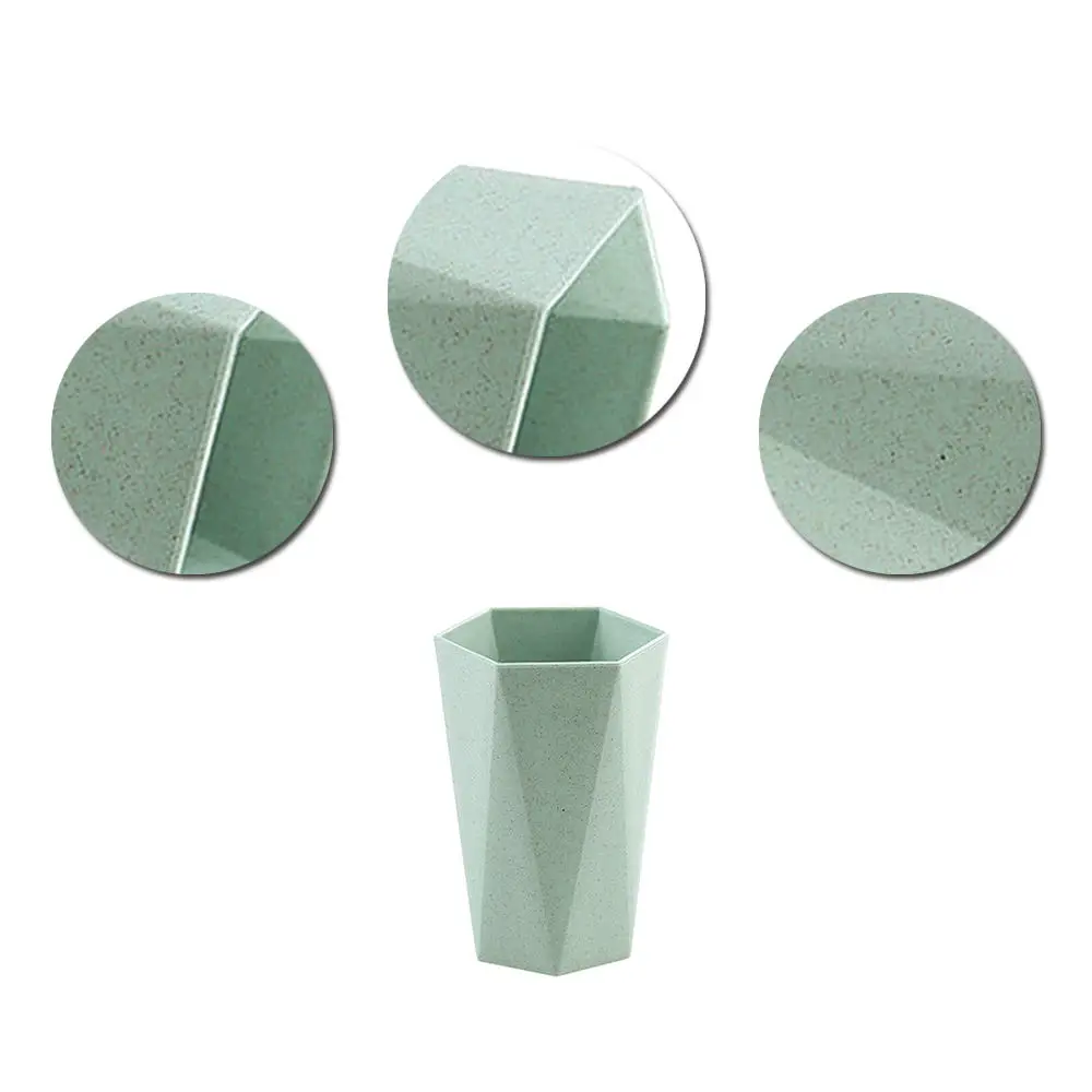 

Wheat Straw Cup Wash Mug Four Color Household Couple Tooth Cup Brushing