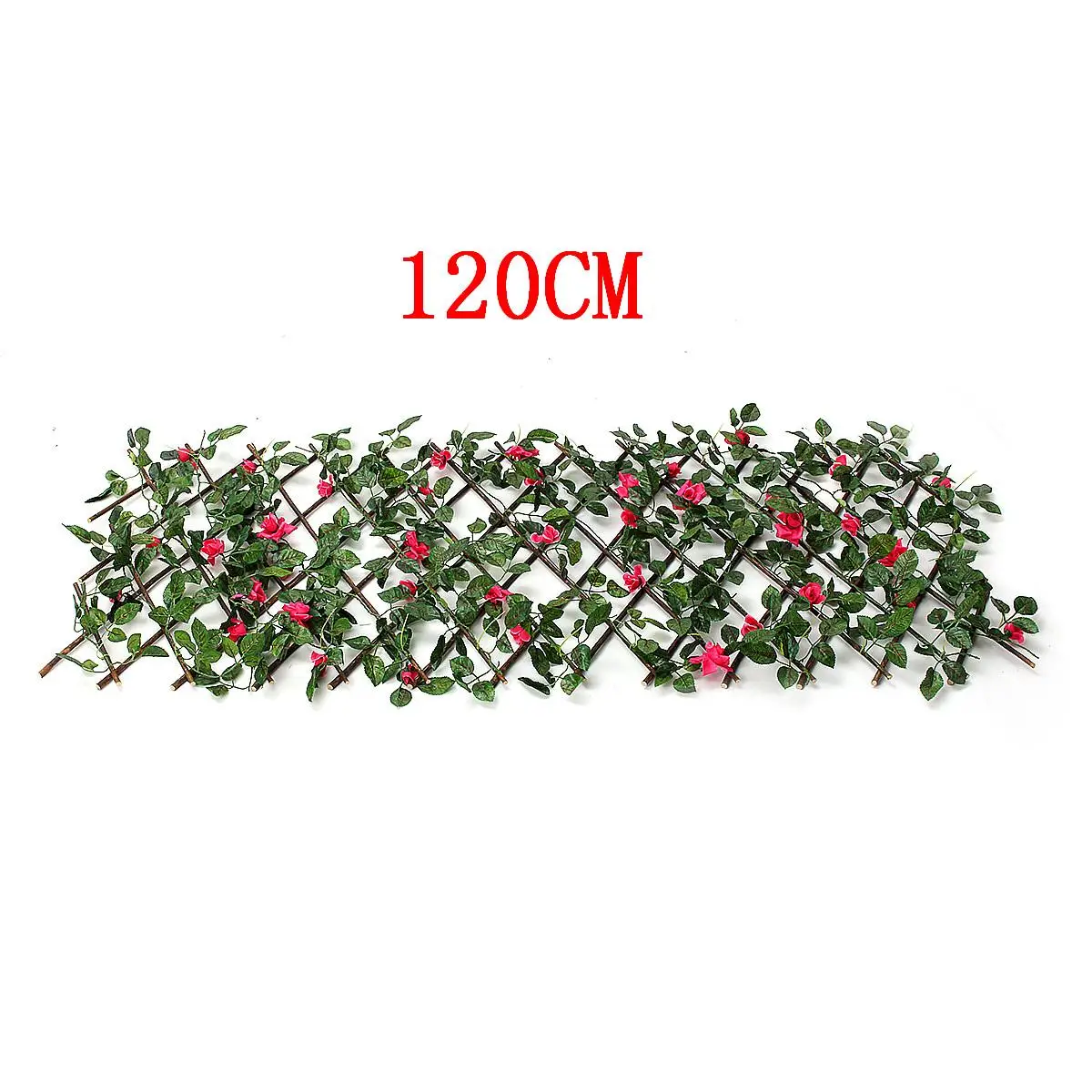 rose red 120cm long Расширение сада для ограждений искусственный зеленый лист ветвь цветка Bucolic Мула сетки деревянные дома ресторанов стены украшения - Цвет: rose red 120cm long