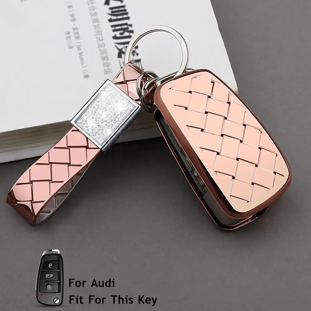 Option 9 ТПУ ключи чехол сумка держатель ключей для Audi A1 A5 A6 A7 A8 Q3 Q5 Q7 C5 C6 A4L A6L S1 S3 RS6 TT 2005-2013 флип чехол для ключей авто части - Название цвета: Option 9