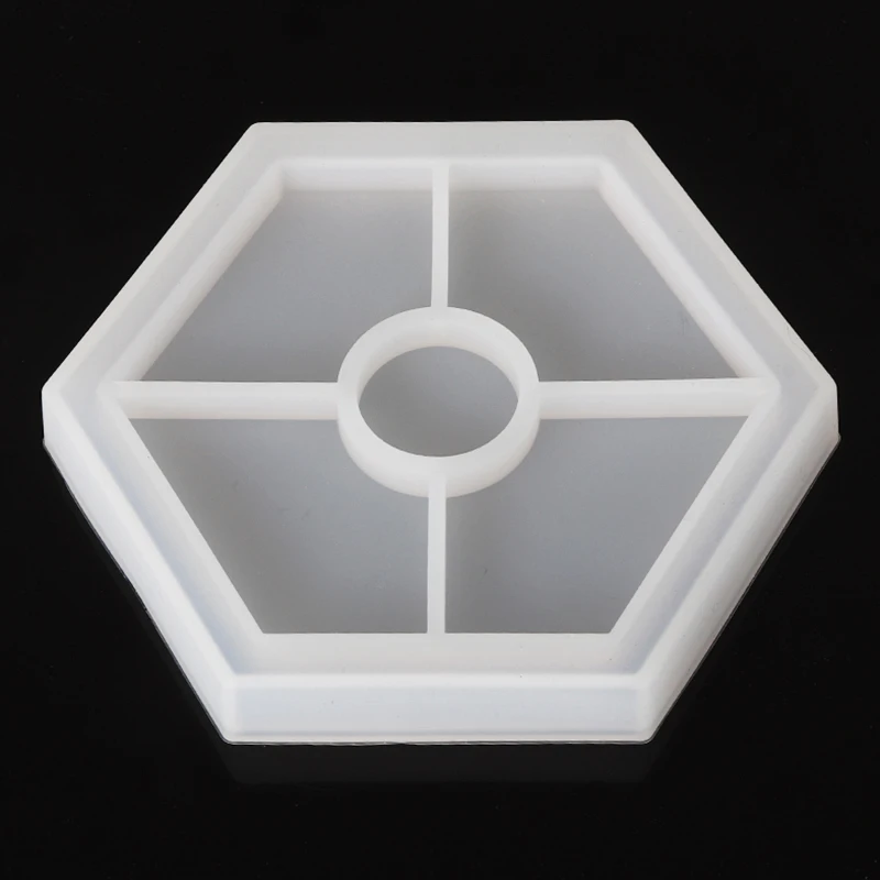 

1pc Diameter 115mm Hexagon Cup Pad Silicone Mold Coaster Resin Casting Mold Silicone Jewelry Making Mould Craft