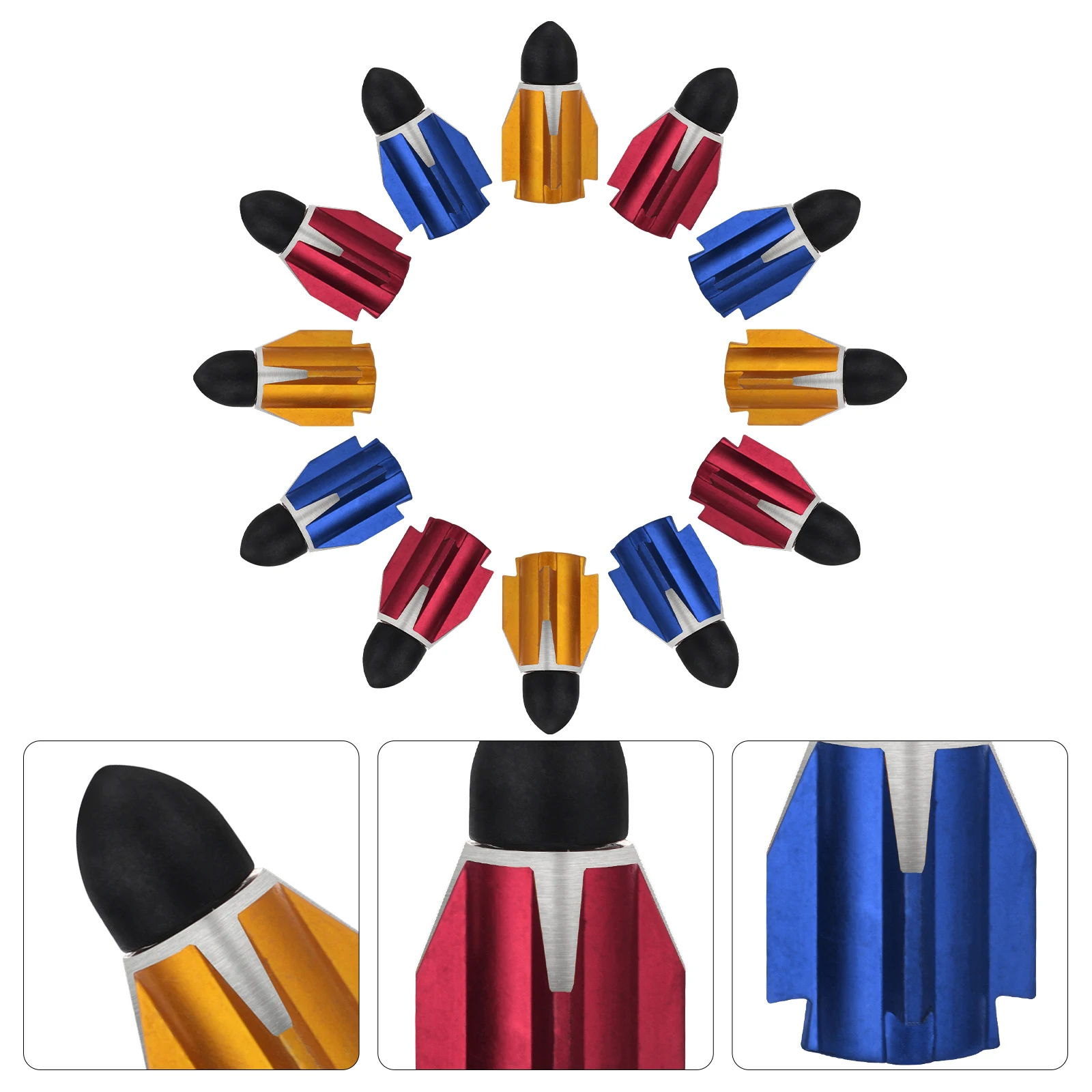 

24Pcs Aluminum Alloy Auto Tubeless Wheel Tire Valve Stems Tyre Valve Stems Caps