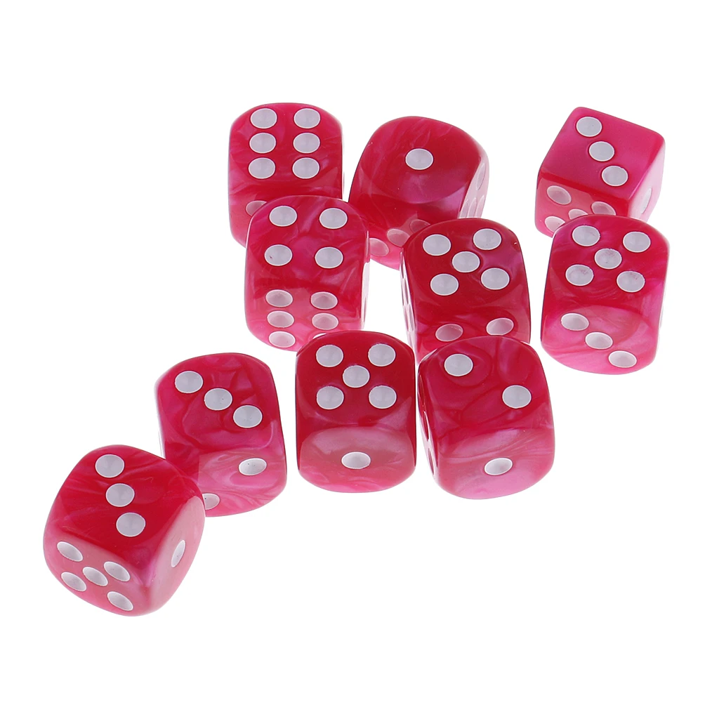 

20 Pieces Six-Sided Spot Dice Die Pink+Blue for MTG RPG D&D Games Props 16mm