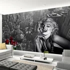 Современные Простые черно-белые строительные обои Мэрилин Монро для фотографий, гостиная, ресторан, торговый центр, Декор, настенная 3D Fresco