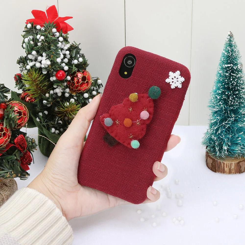 Чехол-бампер с рождественским оленем и елкой для Iphone XR 6 1 дюйма Милый Забавный
