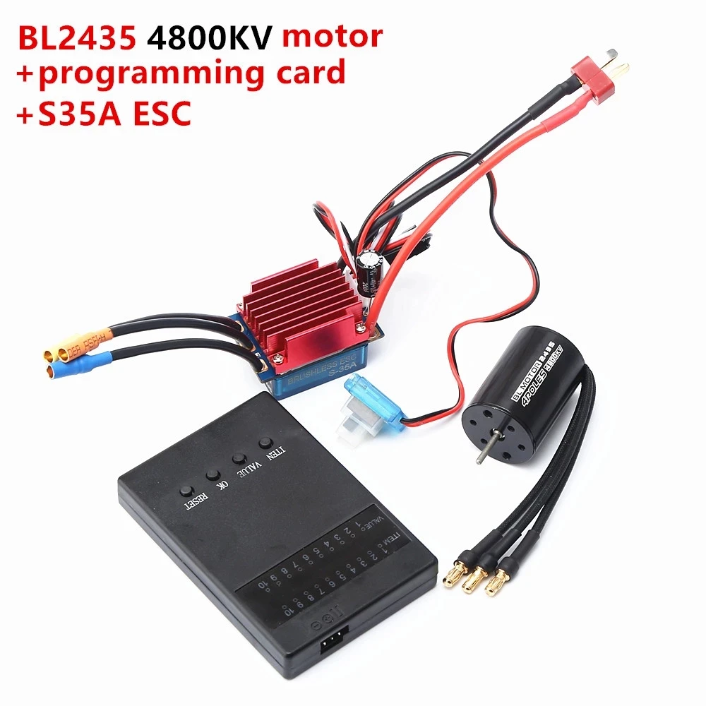 2430 2435 3300KV 4800KV 5800KV 7200KV бесщеточный мотор Met S25A/S35A Brushless Esc Voor 1/16 1/18 Rc автоматическое