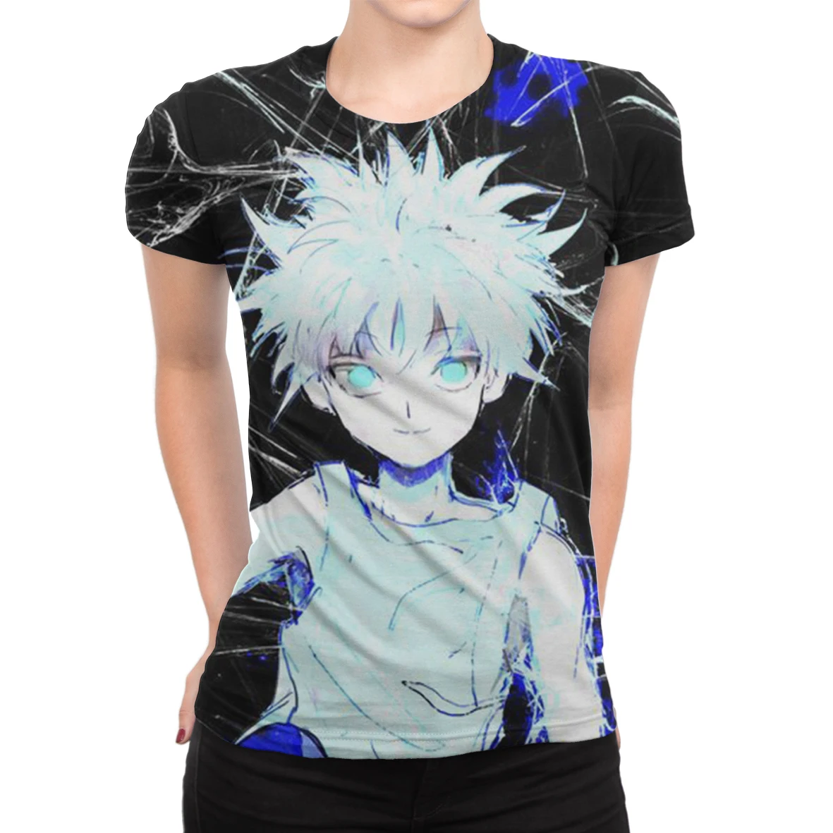 

Women HUNTERxHUNTER T Shirt 3D Print Shirt Anime Graphic Lovely Pattern Tops Women's Cute Manga Tee Tops Funny Oversized T-shirt