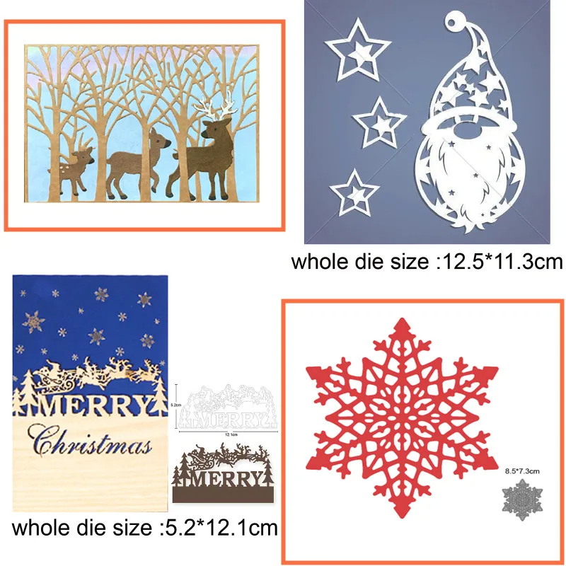 

2021 New Christmas Festival Metal Cutting Dies DIY Card Album Decor Scrapbooking Paper Stencil Embossing Decorative Craft Die