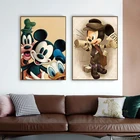 Картина из мультфильмов Disney, алмазная вышивка, полный набор алмазов, Микки Маус и Дональд Дак, декор детской комнаты