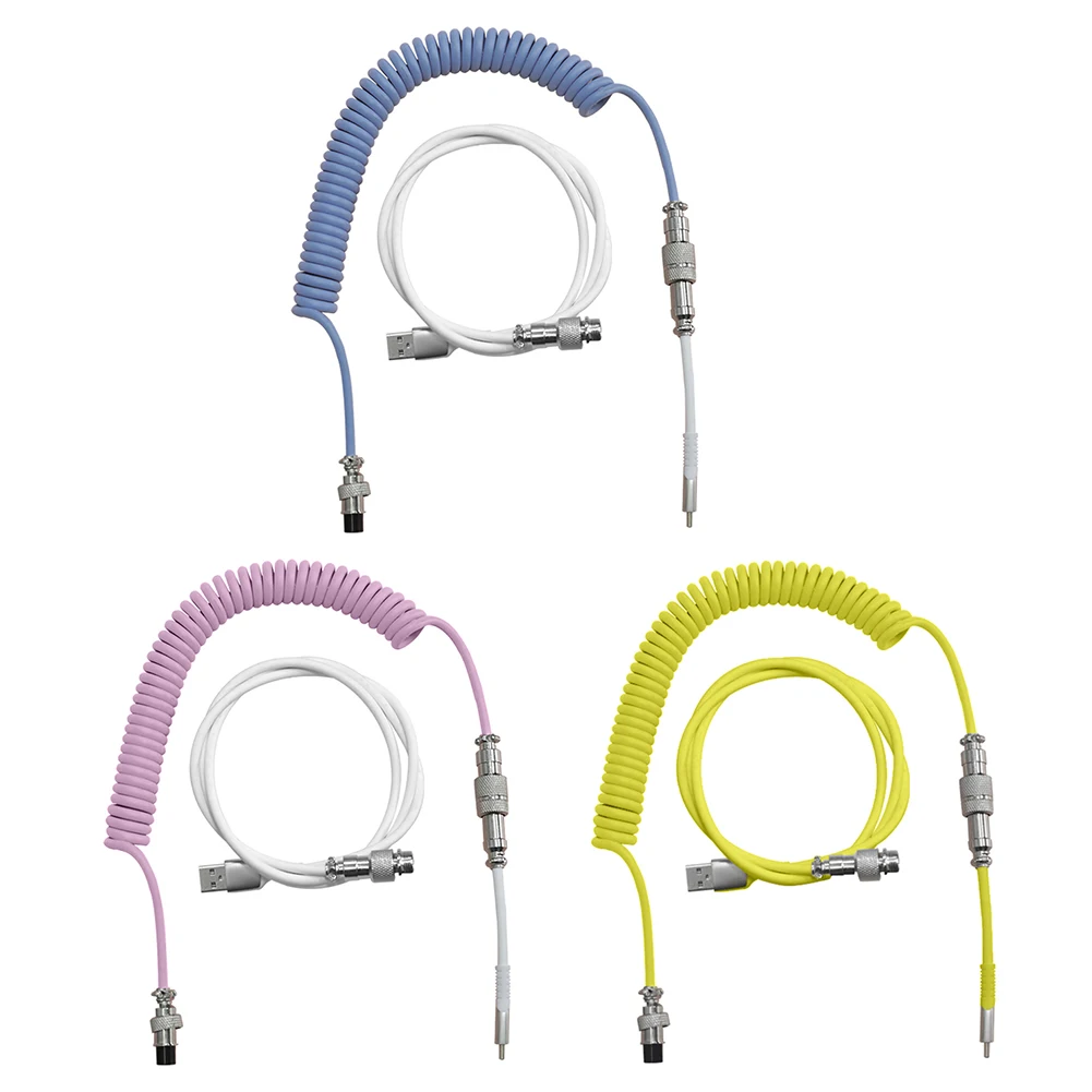 

Coiling Mechanical Keyboard Aviation Connector Type-C USB Keyboard Type C USB Cable Mechanical Keyboard Coiled Aviator Wire