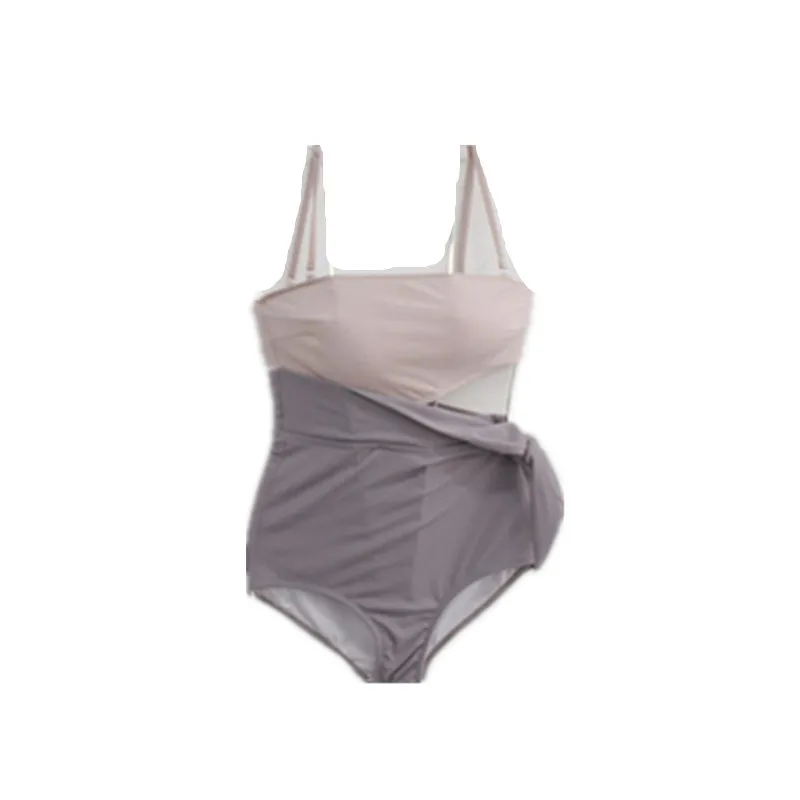 

Korean One Piece Swimsuit Women's High Waist Triangle Resort Hot Spring Swimsuit