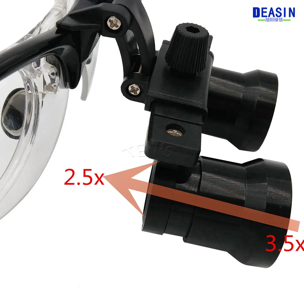 High Quality Adjustable magnification from 2.5x to 3.5x Dental Loupes Magnifier with Surgical Magnifying Glasses
